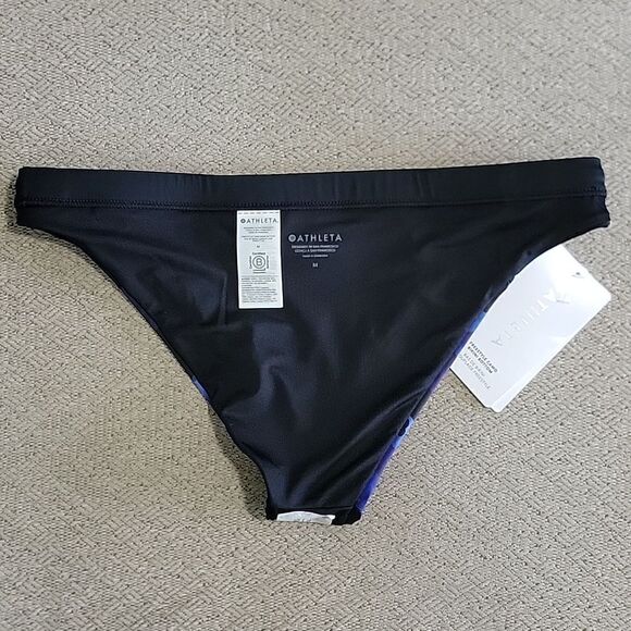 Athleta Blue Freestyle Camo Cheeky Swimsuit Bikini Bottom - Size Medium - Picture 13 of 14